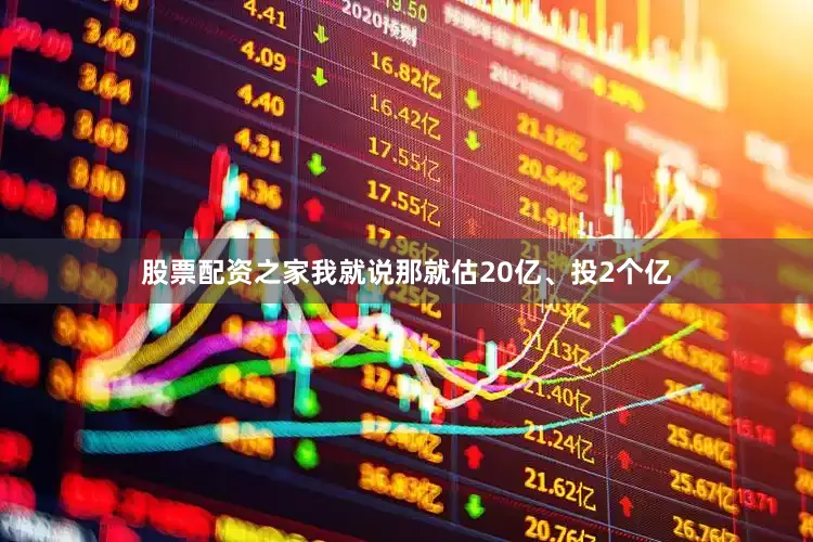 股票配资之家我就说那就估20亿、投2个亿